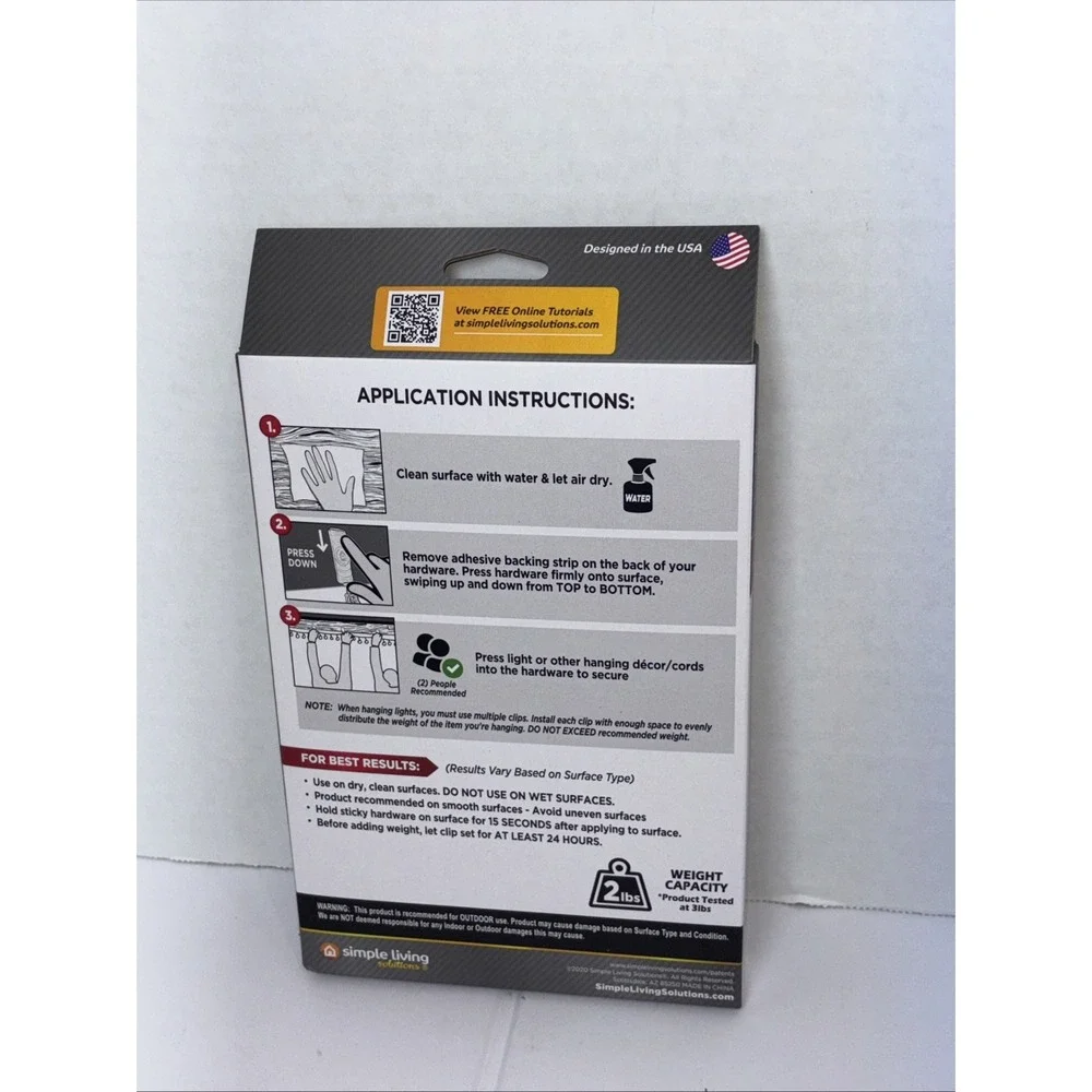 Max Pro Sticky Clip Ultimate Outdoor Adhesive, 15 Clips Outdoor Lights USA NEW!
